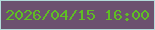 文字の大きさ：4、枠の色：b3dbda、背景の色：6c516f、文字の色：5fbd24 無料ブログパーツのブログ時計