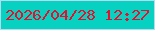 文字の大きさ：5、枠の色：b3dcef、背景の色：07d2c2、文字の色：e4102d 無料ブログパーツのブログ時計