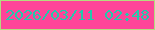 文字の大きさ：5、枠の色：b3dd7f、背景の色：fe4599、文字の色：22caab 無料ブログパーツのブログ時計