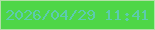 文字の大きさ：5、枠の色：b3dfa7、背景の色：4ed647、文字の色：5ccbae 無料ブログパーツのブログ時計