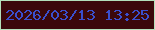 文字の大きさ：2、枠の色：b3e0bb、背景の色：3b080b、文字の色：3a4fce 無料ブログパーツのブログ時計