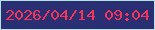文字の大きさ：3、枠の色：b3e2e4、背景の色：292f72、文字の色：f4355a 無料ブログパーツのブログ時計