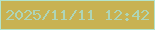 文字の大きさ：5、枠の色：b3e4cc、背景の色：c8b252、文字の色：aed5b7 無料ブログパーツのブログ時計