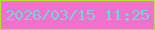 文字の大きさ：5、枠の色：b3e623、背景の色：f171ce、文字の色：73d6d5 無料ブログパーツのブログ時計