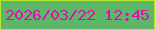 文字の大きさ：2、枠の色：b3e82c、背景の色：5eb768、文字の色：dd12ae 無料ブログパーツのブログ時計