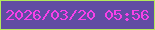 文字の大きさ：2、枠の色：b3ea5b、背景の色：614ca3、文字の色：f840e9 無料ブログパーツのブログ時計