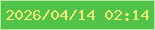 文字の大きさ：5、枠の色：b3eaa6、背景の色：50c348、文字の色：f2ee77 無料ブログパーツのブログ時計