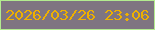 文字の大きさ：5、枠の色：b3ec8f、背景の色：7f7581、文字の色：eeb000 無料ブログパーツのブログ時計