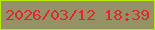 文字の大きさ：5、枠の色：b3ed05、背景の色：949266、文字の色：e2262e 無料ブログパーツのブログ時計