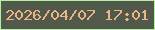 文字の大きさ：5、枠の色：b3f0a6、背景の色：51594a、文字の色：eeb488 無料ブログパーツのブログ時計