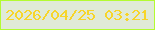 文字の大きさ：1、枠の色：b3fb31、背景の色：e0ead7、文字の色：f7d52a 無料ブログパーツのブログ時計