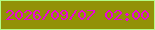 文字の大きさ：1、枠の色：b3fb86、背景の色：929108、文字の色：eb04da 無料ブログパーツのブログ時計