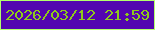 文字の大きさ：2、枠の色：b3ff6c、背景の色：5305b0、文字の色：8ecb1a 無料ブログパーツのブログ時計