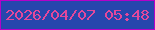 文字の大きさ：5、枠の色：b401c8、背景の色：2646ad、文字の色：e3489b 無料ブログパーツのブログ時計