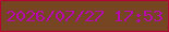 文字の大きさ：3、枠の色：b40237、背景の色：764622、文字の色：b606ae 無料ブログパーツのブログ時計