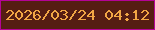 文字の大きさ：1、枠の色：b40397、背景の色：551d13、文字の色：f1a645 無料ブログパーツのブログ時計