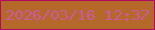 文字の大きさ：2、枠の色：b40963、背景の色：b4692a、文字の色：cc589f 無料ブログパーツのブログ時計