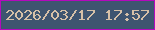 文字の大きさ：4、枠の色：b409bd、背景の色：3e5570、文字の色：d6c1a8 無料ブログパーツのブログ時計