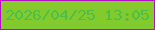 文字の大きさ：3、枠の色：b40ec1、背景の色：83cb2d、文字の色：4bbf4a 無料ブログパーツのブログ時計