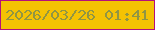 文字の大きさ：1、枠の色：b40f7c、背景の色：f4c203、文字の色：909543 無料ブログパーツのブログ時計