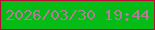 文字の大きさ：1、枠の色：b41137、背景の色：05bb15、文字の色：b47c97 無料ブログパーツのブログ時計