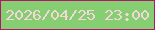 文字の大きさ：5、枠の色：b4166c、背景の色：85ce71、文字の色：f6d6db 無料ブログパーツのブログ時計