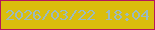 文字の大きさ：5、枠の色：b4175d、背景の色：dabe0d、文字の色：9bbac0 無料ブログパーツのブログ時計