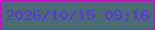 文字の大きさ：5、枠の色：b417bd、背景の色：4b6c72、文字の色：5e32e5 無料ブログパーツのブログ時計