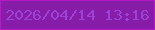 文字の大きさ：4、枠の色：b417c3、背景の色：861ca8、文字の色：9d42d7 無料ブログパーツのブログ時計