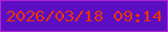文字の大きさ：5、枠の色：b422d5、背景の色：5c0ec3、文字の色：e93206 無料ブログパーツのブログ時計
