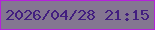 文字の大きさ：1、枠の色：b422d9、背景の色：847691、文字の色：421e7f 無料ブログパーツのブログ時計