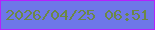 文字の大きさ：2、枠の色：b422fc、背景の色：6e77e8、文字の色：6c8846 無料ブログパーツのブログ時計