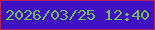 文字の大きさ：5、枠の色：b42562、背景の色：4011c3、文字の色：73bd53 無料ブログパーツのブログ時計