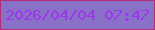 文字の大きさ：3、枠の色：b42b77、背景の色：8871c7、文字の色：9c35eb 無料ブログパーツのブログ時計