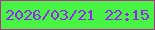 文字の大きさ：1、枠の色：b42e94、背景の色：48f443、文字の色：9823f4 無料ブログパーツのブログ時計