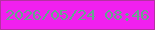 文字の大きさ：4、枠の色：b431a2、背景の色：f120ef、文字の色：64a68d 無料ブログパーツのブログ時計