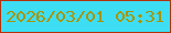 文字の大きさ：4、枠の色：b4320a、背景の色：3ddef4、文字の色：a89403 無料ブログパーツのブログ時計