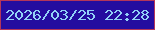 文字の大きさ：5、枠の色：b43659、背景の色：240d9f、文字の色：92d1f6 無料ブログパーツのブログ時計