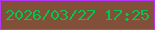 文字の大きさ：1、枠の色：b436f9、背景の色：825038、文字の色：06c44f 無料ブログパーツのブログ時計