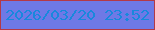 文字の大きさ：5、枠の色：b43947、背景の色：6e79e6、文字の色：1888dd 無料ブログパーツのブログ時計