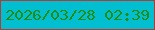 文字の大きさ：5、枠の色：b43b33、背景の色：01bfd1、文字の色：1f8e17 無料ブログパーツのブログ時計