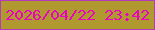 文字の大きさ：2、枠の色：b43bbc、背景の色：b09a2f、文字の色：e902c1 無料ブログパーツのブログ時計