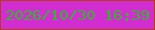 文字の大きさ：5、枠の色：b43c19、背景の色：d12dd0、文字の色：31b62c 無料ブログパーツのブログ時計