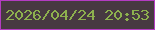 文字の大きさ：5、枠の色：b43cc2、背景の色：473941、文字の色：8db04e 無料ブログパーツのブログ時計