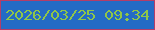 文字の大きさ：1、枠の色：b43d68、背景の色：246bc5、文字の色：8fc649 無料ブログパーツのブログ時計