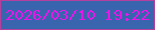 文字の大きさ：4、枠の色：b43f9d、背景の色：3965ae、文字の色：e916e8 無料ブログパーツのブログ時計