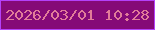 文字の大きさ：3、枠の色：b441f9、背景の色：850a77、文字の色：e17c99 無料ブログパーツのブログ時計