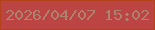 文字の大きさ：3、枠の色：b4431b、背景の色：bc4543、文字の色：af816f 無料ブログパーツのブログ時計