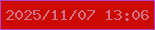 文字の大きさ：2、枠の色：b443c0、背景の色：cc0903、文字の色：d4718a 無料ブログパーツのブログ時計