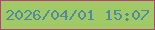文字の大きさ：5、枠の色：b44473、背景の色：a1c966、文字の色：4f8ba2 無料ブログパーツのブログ時計